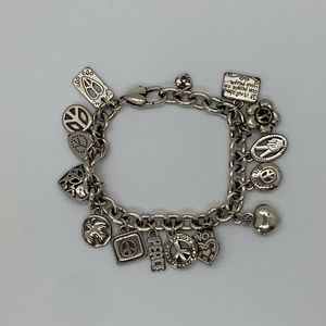 Peace charm bracelet